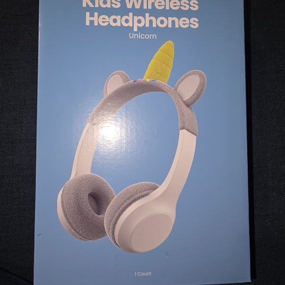 Unicorn Kids Wireless Headphones - Gray and Yellow - Picture 1 of 2